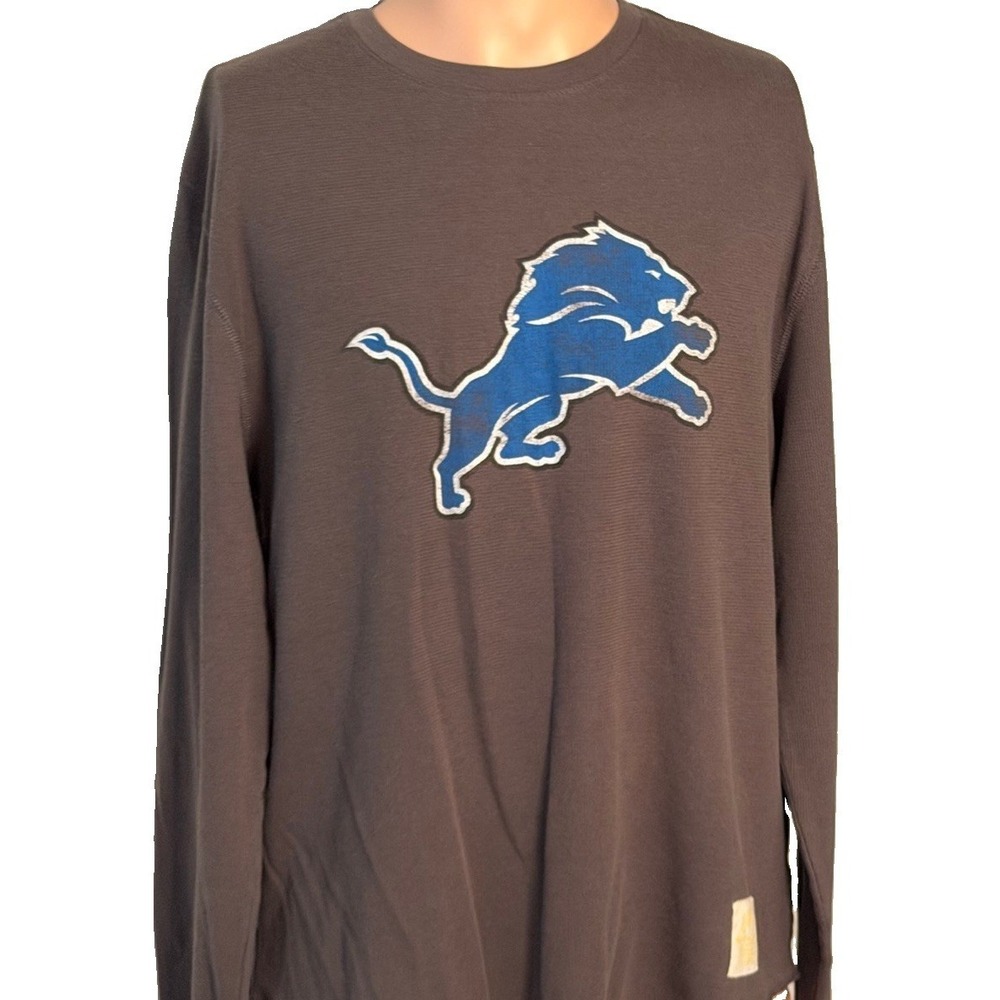 Detroit Lions Long Sleeve Retro Sport Shirt Men's Size‎ Large NFL Football